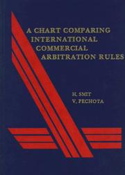 Cover of: chart comparing international commercial arbitration rules