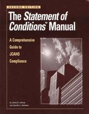 Cover of: Statement of Conditions Manual: A the Comprehensive Guide to Jcaho Compliance
