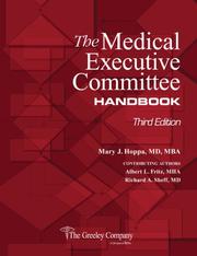 Medical Executive Committee Handbook by Mary Hoppa