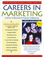 Cover of: The Harvard Business School Guide to Careers in Marketing 2001 (A Harvard Business School Career Guide)