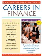 Cover of: The Harvard Business School Guide to Careers in Finance, 2002