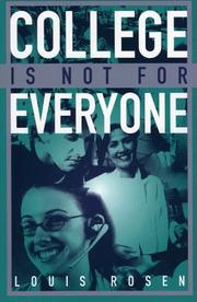 Cover of: College Is Not for Everyone by Louis Rosen