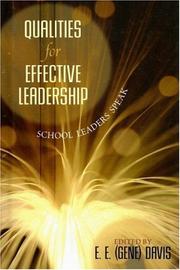 Cover of: Qualities for effective leadership: school leaders speak