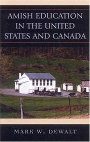 Cover of: Amish Education in the United States and Canada