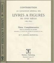 Cover of: Contribution au catalogue général des livres à figures du XVIIe siècle (1601-1633)
