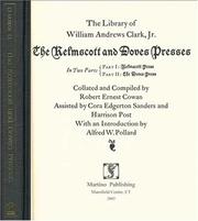 Cover of: The Library of William Andrews Clark, Jr. by Robert Ernest Cowan, Robert Ernest Cowan