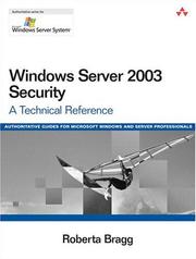 Cover of: Windows Server 2003 security by Roberta Bragg