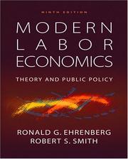 Cover of: Modern labor economics by Ronald G. Ehrenberg