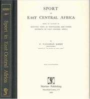 Sport in east central Africa by F. Vaughan Kirby