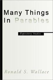 Cover of: Many Things In Parables