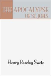 Cover of: The Apocalypse of St. John by Henry Barclay Swete