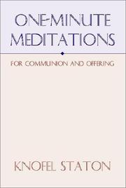 Cover of: One Minute Meditations