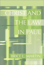 Cover of: Christ and the law in Paul