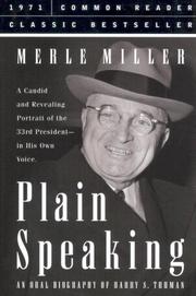Cover of: Plain Speaking | Merle Miller
