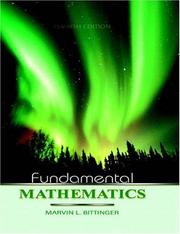 Cover of: Fundamental mathematics. by Marvin Bittinger, David Ellenbogen, Judith A. Beecher