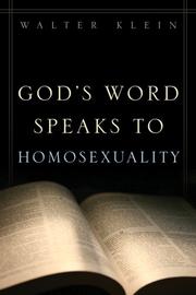 Cover of: Gods Word Speaks to Homosexuality