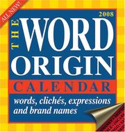 Cover of: The Word Origin: 2008 Day-to-Day Calendar