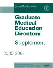 Cover of: Graduate Medical Education Directory, Supplement 2000-2001