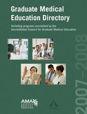 Cover of: Graduate Medical Education Directory 2007-2008 by American Medical Association.