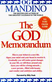 Cover of: The God Memorandum by Og Mandino