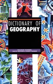 Cover of: Dictionary of Geography by Malcolm Skinner