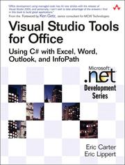 Visual studio tools for office by Eric Carter, Eric Lippert