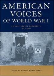 Cover of: American voices of World War I: primary source documents, 1917-1920