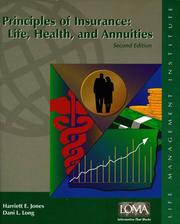 Cover of: Principles of insurance by Harriett E. Jones