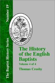 Cover of: History of the English Baptists - Vol. 4