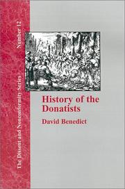 Cover of: History of the Donatists (Dissent and Nonconformity)