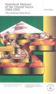 Cover of: Statistical Abstract of the United States 2004: The National Data Book (Statistical Abstract of the United States)