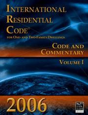 Cover of: 2006 International Residential Code: Code & Commentary Volume 1