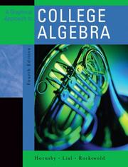 Cover of: A graphical approach to college algebra. | E. John Hornsby