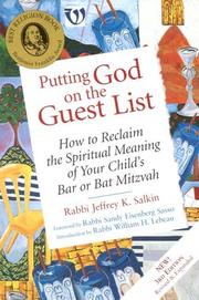 Cover of: Putting God On The Guest List: How To Reclaim The Spiritual Meaning Of Your Child's Bar Or Bat Mitzvah