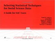 Cover of: Selecting statistical techniques for social science data by Frank M. Andrews ... [et al.].