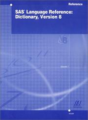 Cover of: SAS Language Reference: Dictionary, Version 8 (3 Volume Set)