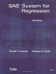 Cover of: SAS System for regression