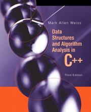 Cover of: Data structures and algorithm analysis in C++ by Mark Allen Weiss