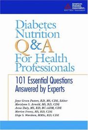 Cover of: Diabetes Nutrition Q&A for Health Professionals