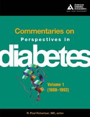 Cover of: Commentaries on Perspectives in Diabetes--Volume 1 (1988-1992)