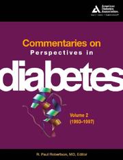 Cover of: Commentaries on Perspectives in Diabetes Volume 2 (1993-1997) | R. Paul Robertson