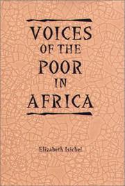 Cover of: Voices of the Poor in Africa: by Elizabeth Isichei