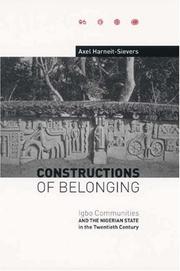 Cover of: Constructions of Belonging by Axel Harneit-Sievers