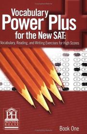 Cover of: Vocabulary Power Plus for the New SAT, Book 1