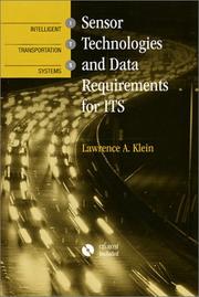 Cover of: Sensor Technologies and Data Requirements for ITS Applications