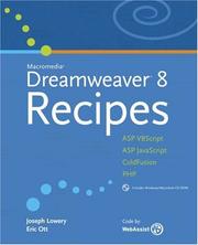 Cover of: Macromedia Dreamweaver 8 Recipes by Joseph Lowery, Eric Ott