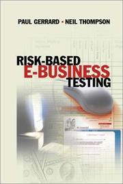 Cover of: Risk Based E-Business Testing (Artech House Computer Library,)