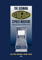 Cover of: The German Enigma cipher machine by David Kahn