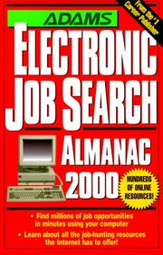 Cover of: Adams Electronic Job Search Almanac 2000 (Adams Internet Job Search Almanac) by 