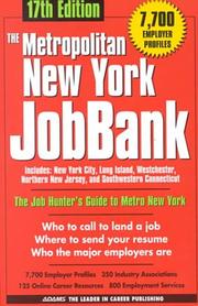 Cover of: The Metropolitan New York Jobbank, 2001 (Metro New York Jobbank, 2001)